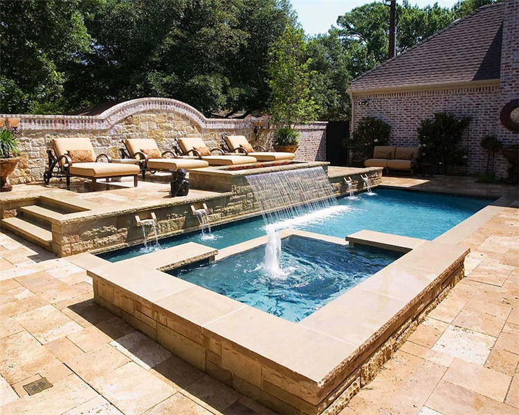 travertine pool coping 